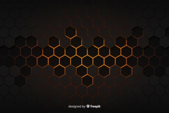 Technological honeycomb black and golden background Free Vector Technological honeycomb black and golden background Free Vector