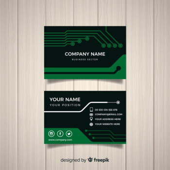 Technology business card template