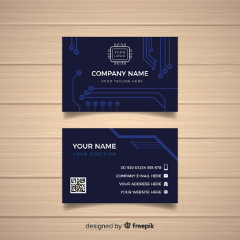 Technology business card template