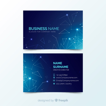 Technology business card template