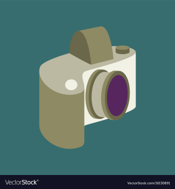 Technology gadget in flat design camera vector image Technology gadget in flat design camera vector image