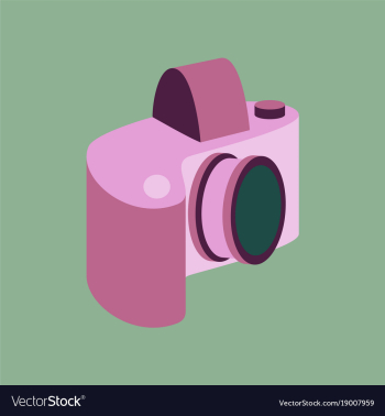 Technology gadget in flat design camera vector image Technology gadget in flat design camera vector image