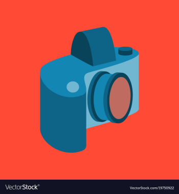 Technology gadget in flat design camera vector image Technology gadget in flat design camera vector image
