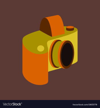 Technology gadget in flat design camera vector image Technology gadget in flat design camera vector image