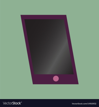Technology gadget in flat design mobile phone vector image Technology gadget in flat design mobile phone vector image