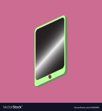 Technology gadget in flat design mobile phone vector image Technology gadget in flat design mobile phone vector image