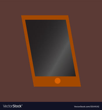 Technology gadget in flat design mobile phone vector image Technology gadget in flat design mobile phone vector image