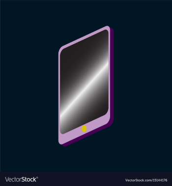 Technology gadget in flat design mobile phone vector image Technology gadget in flat design mobile phone vector image