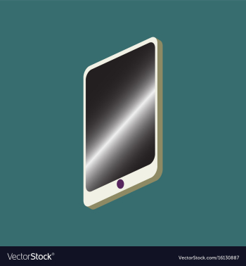 Technology gadget in flat design mobile phone vector image Technology gadget in flat design mobile phone vector image