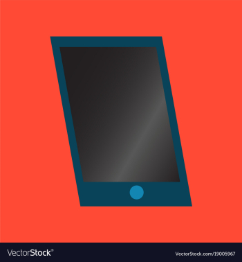 Technology gadget in flat design mobile phone vector image Technology gadget in flat design mobile phone vector image