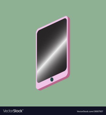 Technology gadget in flat design mobile phone vector image Technology gadget in flat design mobile phone vector image
