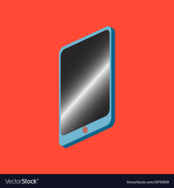 Technology gadget in flat design mobile phone vector image Technology gadget in flat design mobile phone vector image
