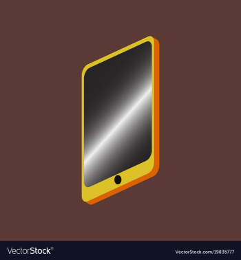Technology gadget in flat design mobile phone vector image Technology gadget in flat design mobile phone vector image