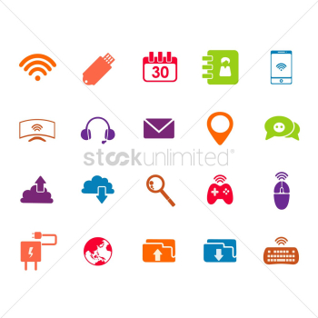 Technology icon set Technology icon set