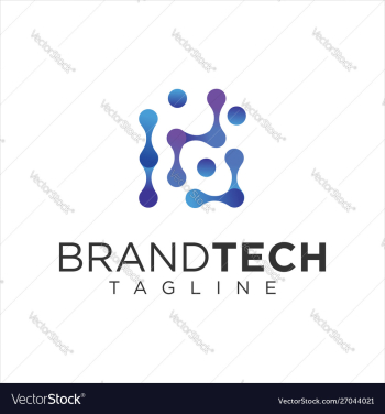 Technology logo simple tech design vector image Technology logo simple tech design vector image