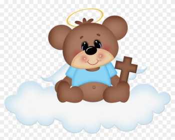 Teddy Bear Angel Baby Cloud Background Royalty Free - Desenhos De Ursinhos Em Png