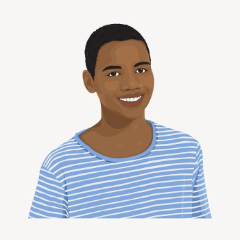 Teenage boy, African American sticker, | Free Vector - rawpixel Teenage boy, African American sticker, | Free Vector - rawpixel