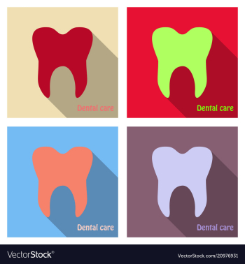 Teeth icon dentist flat icon for mobile user vector image Teeth icon dentist flat icon for mobile user vector image