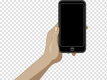 Telephone Animation, hand holding transparent background PNG clipart