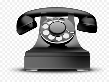 Telephone call Rotary dial Landline Icon - Black phone png download ...