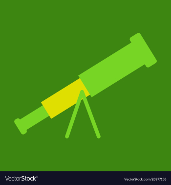 Telescope flat icon education and astronomy vector image