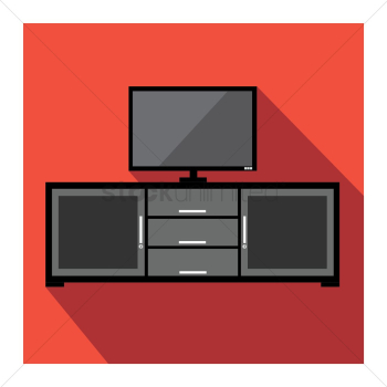 Television on cabinet Television on cabinet