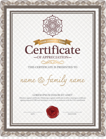 Template Academic certificate Résumé Microsoft Word - European complex pattern border certificate 