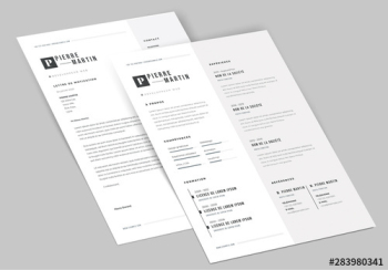 Template de lettre de motivation et de CV classique Template de lettre de motivation et de CV classique