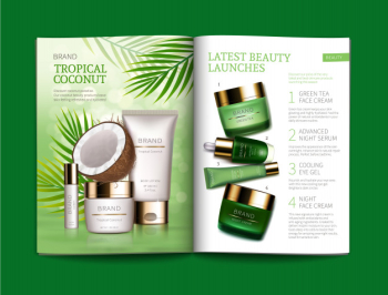 Template for glossy cosmetic magazine. Template for glossy cosmetic magazine.