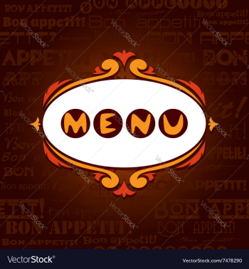 Template menu for restaurant cafe bare vector image Template menu for restaurant cafe bare vector image