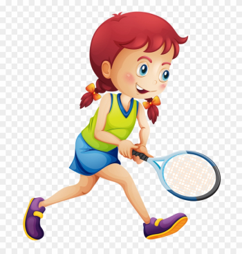 Tennis Girl Racket Illustration - Girl Play Tennis Tennis Girl Racket Illustration - Girl Play Tennis