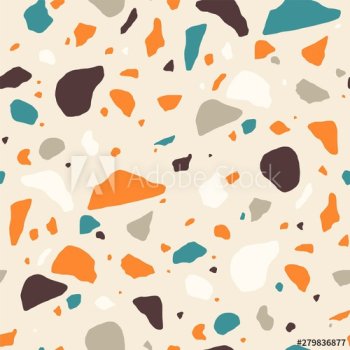 Terrazzo seamless pattern with motley stone or rock fractions Terrazzo seamless pattern with motley stone or rock fractions