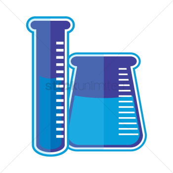 Test tube and beaker Test tube and beaker