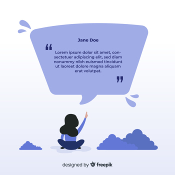 Testimonial concept