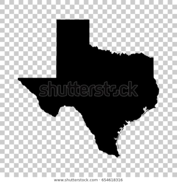Texas Map Isolated On Transparent Background Stock Vector (Royalty ...