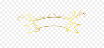 Text Illustration - Golden hand painted floral ribbons vector 