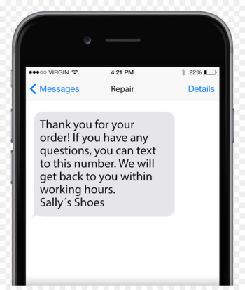 Text messaging Mobile Phones Login Telephone call - Thank you text 