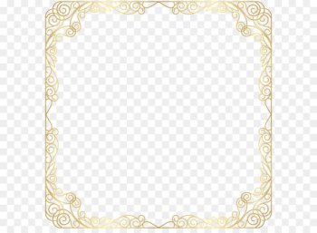 Text Picture frame Area Placemat Pattern - Frame Deco Gold Transparent PNG Clip Art Image 