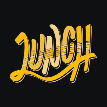 Text with the word lunch Text with the word lunch