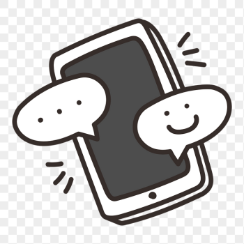 texting app doodle png sticker, | Free PNG - rawpixel