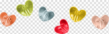 Texture mapping Color, Handmade texture color heart shape transparent background PNG clipart