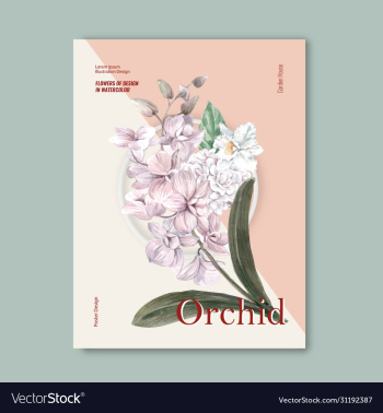 thai flowers poster design