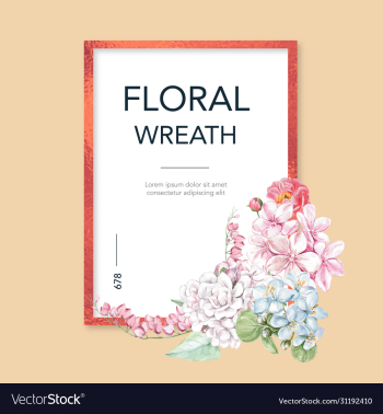 thai flowers wreath design