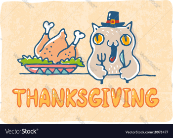 Thanksgiving greeting card vector image Thanksgiving greeting card vector image