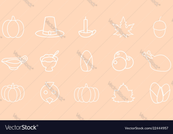 Thanksgiving miscellaneous icon vector image