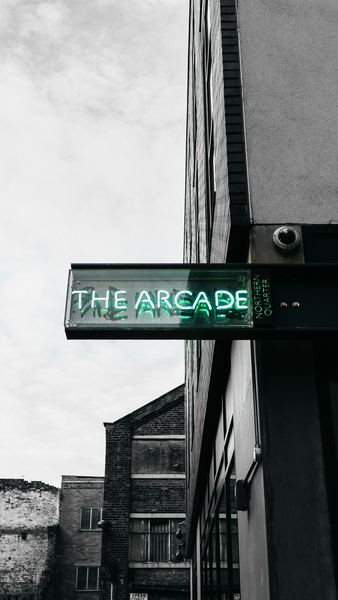 The Arcade signage The Arcade signage