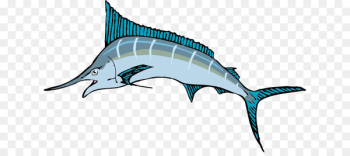 The Blue Marlin Swordfish Sailfish Clip art - Cute cartoon fish 