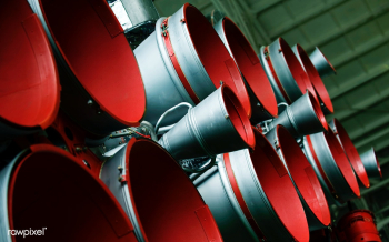 The boosters of the Soyuz rocket are seen as .. | Free public domain photo - 440649