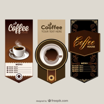 the elegant cafe menu price table vector