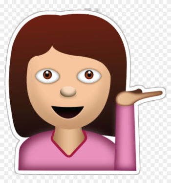 The Emoji Movie Sticker Girl - Girl Emoji Transparent Background ...